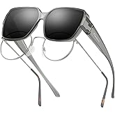 Pluxmooc Fit Over Glasses Sunglasses for Women Men,Oversized Polarized Sunglasses for Cover Prescription Glasses UV400