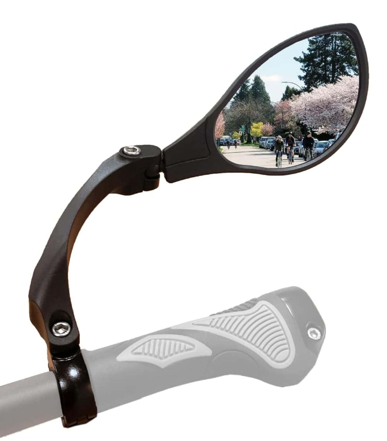 Hafny New Handlebar Bike Mirror, HD Blast-Resistant, Safe Crystal Clear Glass Mirror, Adjustable Rotatable Bike Mirror, Rearview Mirror, Bicycle Mirror, HF-M902RS-FR01
