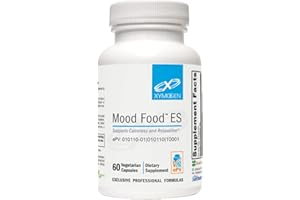 XYMOGEN Mood Food ES - Supports Calmness, Relaxation and a Healthy Mood with Active Folate, B Vitamins, 5-HTP, GABA, Minerals, Suntheanine L-Theanine, Selenium (60 Capsules)
