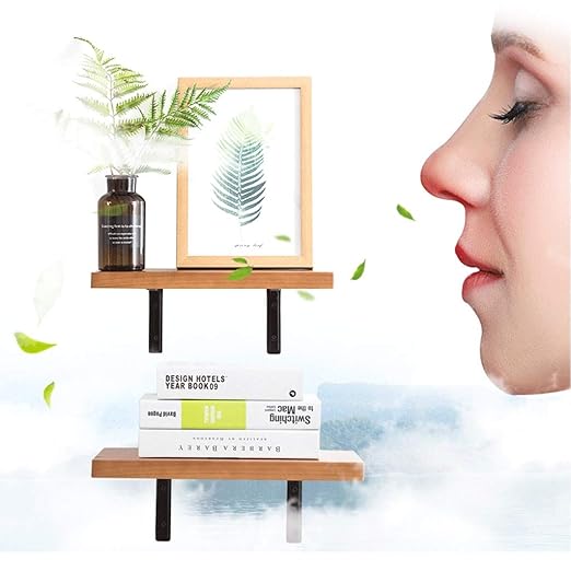 Schwebendes Regal Massivholz