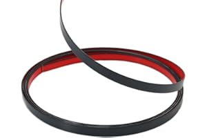 TAAIZAU Matte Black Peel and Stick Wall & Molding Trim, Flexible DIY Strip for Mirror, Floor, Cabinet, Ceiling, Tile Edge (16.4 ft x 1.6 inch)