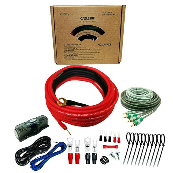 8 GAUGE CCA AMPLIFIER WIRING KIT 800W POWER...