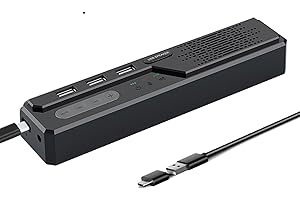 Cykvis 3 in 1 USB Computer Speaker with Microphone, PC Laptop Desktop Conference Speaker with Mic for Smart Home Office and Online Study，360 Degree Enhanced Voice Pickup, Noise Reduction (Modern)