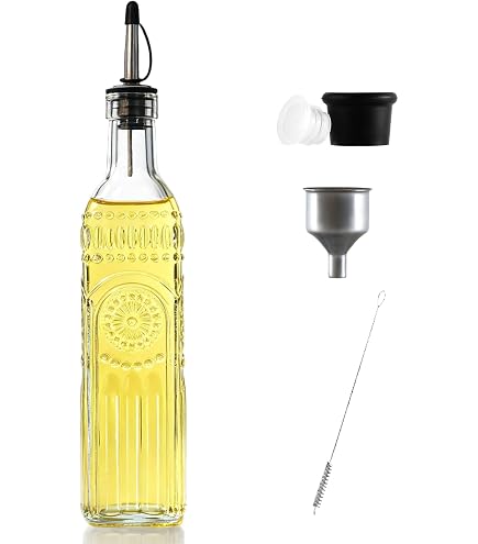 Amazon.com: Grant Howard Roma Embossed Glass Oil and Vinegar Cruet