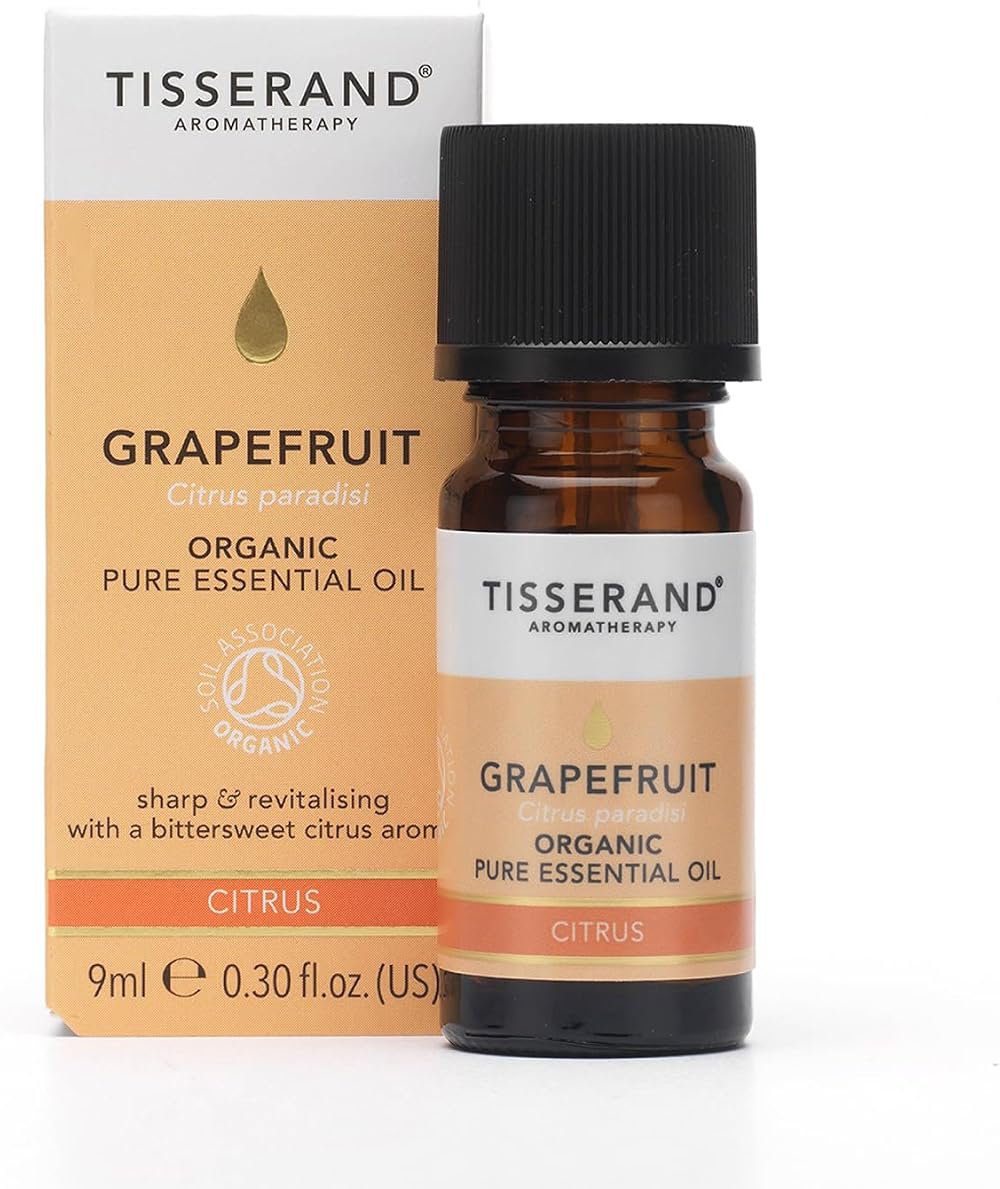 Tisserand Grapefruit Organic Essential Oil 9 ml - Pure, Diffuser & Massage use