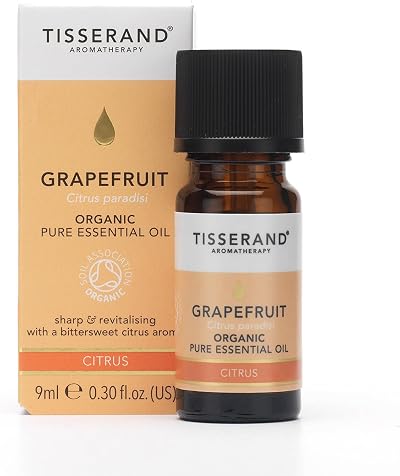 Tisserand Grapefruit Organic Essential Oil 9 ml - Pure, Diffuser & Massage use