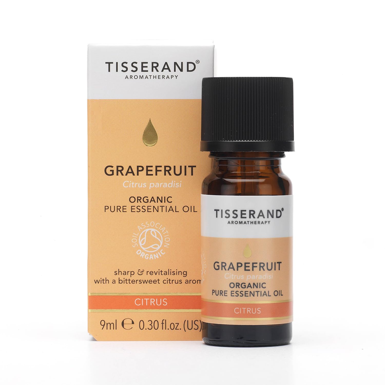 Tisserand Aromatherapy,Grapefruit - Organic Essential Oil,Massage Oil, Aromatherapy Oil, Skin Oil, Oil for Diffuser,100% Pure Essential Oil -9ml — image 1