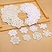 Surepromise 24pcs Lace Doilies Placemats Coasters Cup Mat Pad Round Crochet Cotton Flower Handmade,Vintage Mini Doilies Cloth Xmas Decoration Snowflake Flower DIY Craft, Beige & White, 2.8-7''