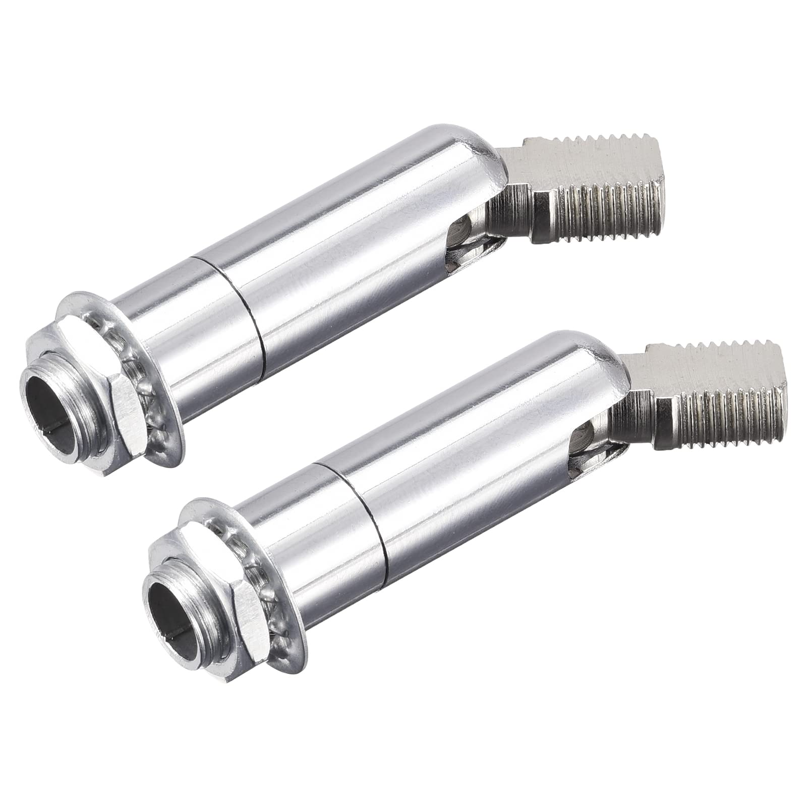 sourcing map Sloped Ceiling Adapter 180/355 Degree Swivel, for Chandelier Ceiling Pendant Light, Chrome Pack of 2