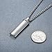 Aoiy Men's Stainless Steel Lord's Prayer and Cross Pendant Necklace, SilverTone, 24