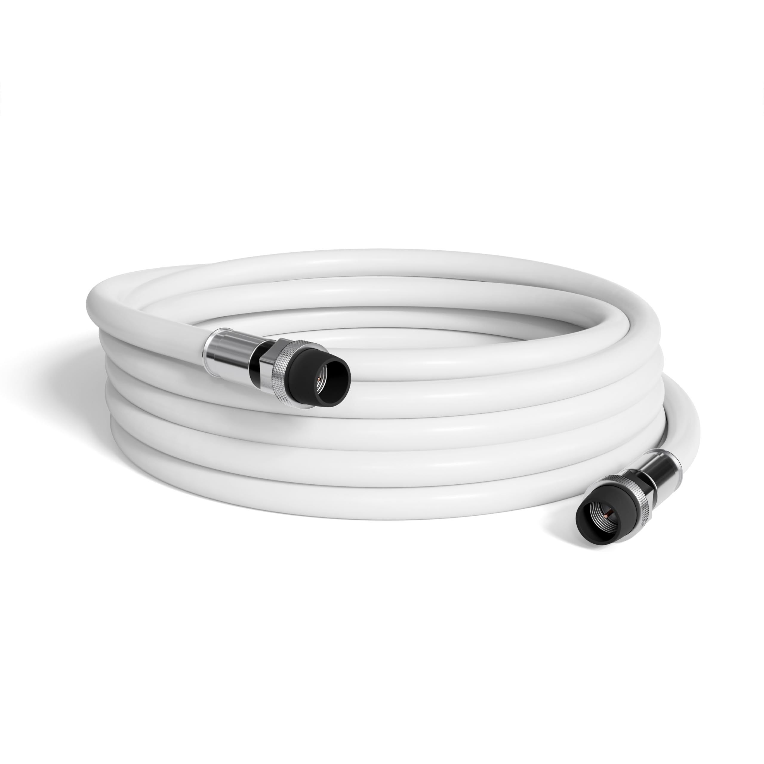 THE CIMPLE CO - RG6 Coaxial Cable 20 FT Outdoor - Indoor/Outdoor Dual Shielded Coax Cable for Satellite TV Antennas, Internet, CATV - Watertight Coax with Rubber Boots 20 Feet (6 Meters), White