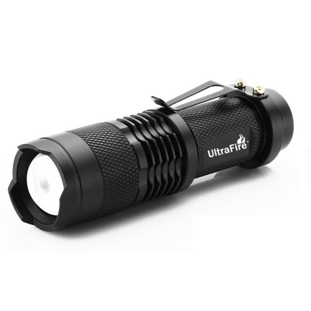 RioRand 7w 300lm Mini Cree Led Flashlight Torch Adjustable Focus Zoom