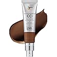 IT Cosmetics CC+ Cream - Full-Coverage Foundation With SPF 50, Color Corrector & Anti-Aging Serum, Formulated With Niacinamide & Hyaluronic Acid, Natural Finish, For All Skin Types, 1.08 fl oz