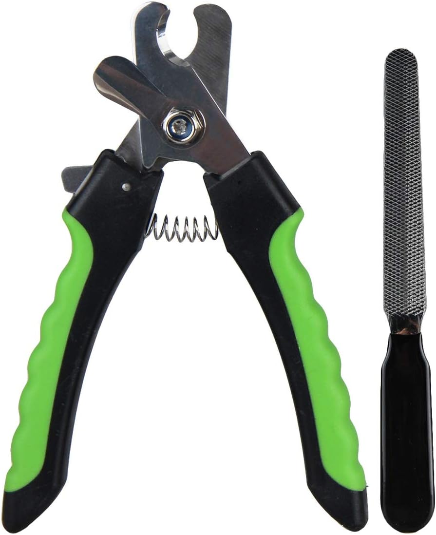 Professional Dog Nail Clippers Trimmers for Small Medium Large Breed with Safety Guard(Green)