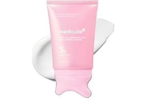 medicube PDRN Collagen Gua Sha Neck Wrinkle Cream | Built-In Gua Sha Massager with Volufiline 5% | Firming, Contour Care for