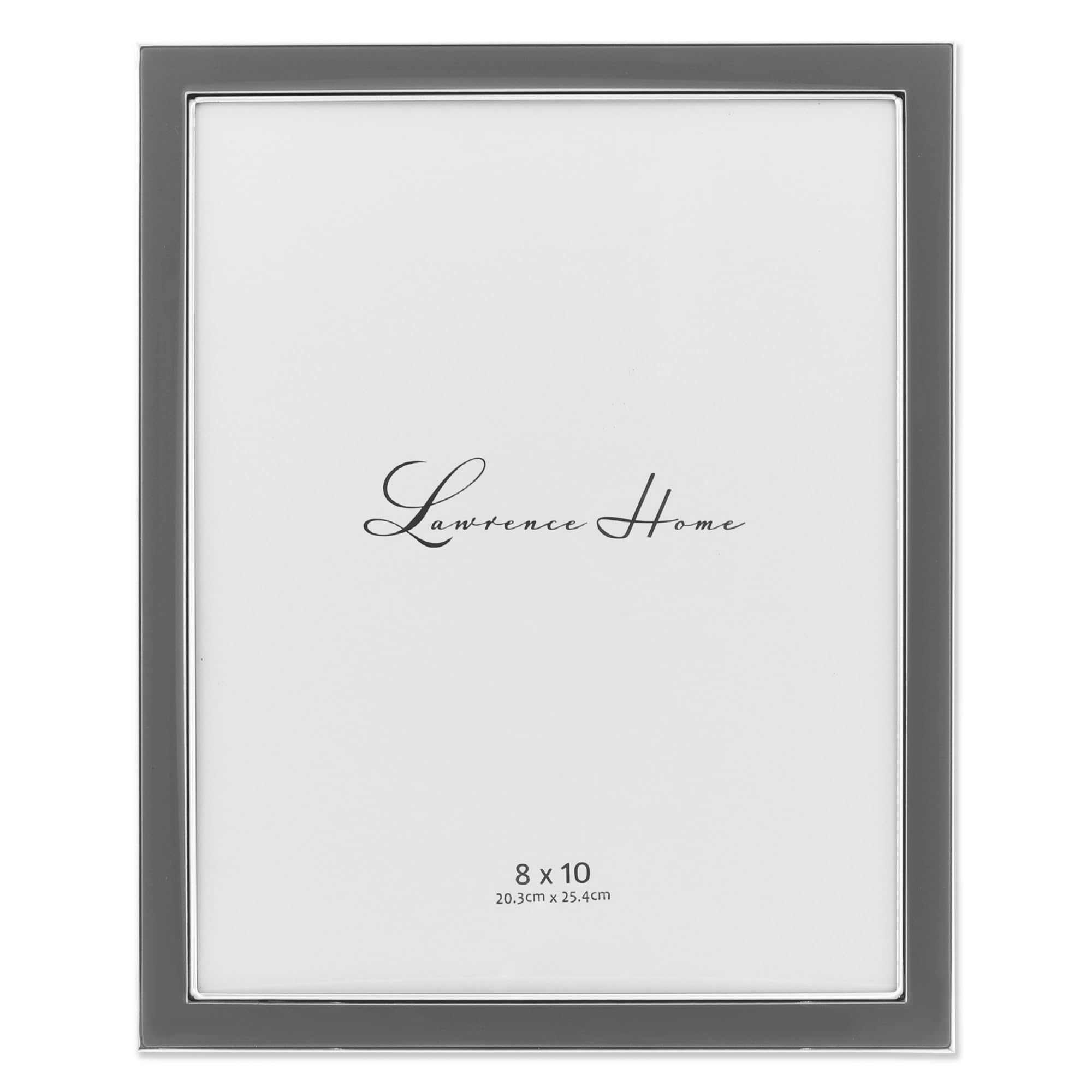Photo 1 of Lawrence Frames Metal Frame, Polished Enamel, Grey, 8x10