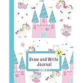 Draw and Write Journal: Grades K-2: Primary Composition Half Page Lined Paper with Drawing Space (8.5" x 11" Notebook), Learn To Write and Draw Journal