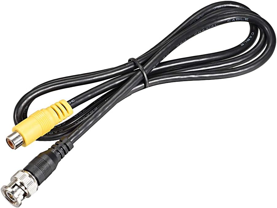 sourcing map 1M 3.2ft BNC Q9 Male to DC Female Switching Connect Cable for CCTV Camera, Black