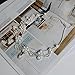 Joylive Silver Rhinestone Crystal Pearl Necklace Earrings Jewelry Set for Wedding