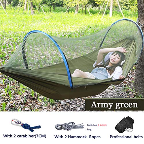 lishuhan IZ7Br2Vj2IBn-24356425Outdoor Camping Hammock with Mosquito Net 1-2 Person Parachute Garden Swing Hanging Chair Double Sleeping Bed Portable
