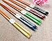 DineAsia CCH02/O Multicolored Fish Pattern Sushi Night Reusable Wooden Chopsticks, Family Pack Gift Set - Pack of 5