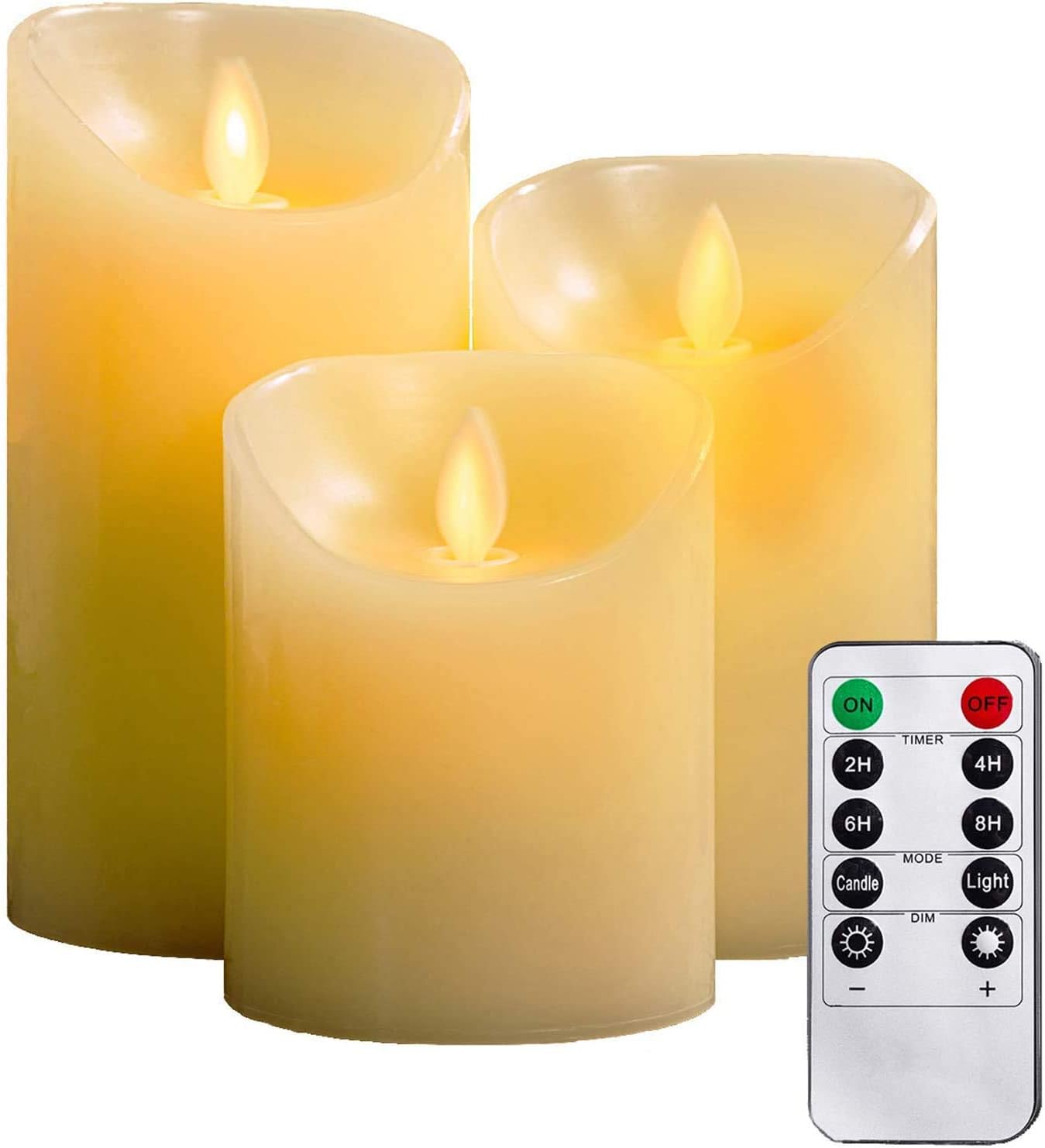 YUNLIGHTS Christmas Window Candles Lights, 6 Pack Battery Operated