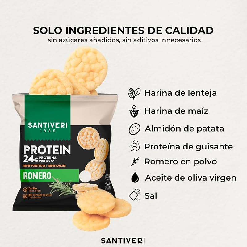 – Mini Panquecas de Proteína com Sabor a Romancrim, Lanche de Proteína com 24 g de Proteína, Rico em Fibra, Sem Azeite, Glúten e Lactose – 50 g