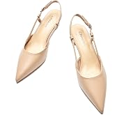 C.Paravano Women Pointed Toe Slingback Flats Dressy Closed Sandal Shoes | Lambskin insole, Adjustable ankle strap, Comfortable walking, for wedding, cocktail party, business
