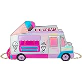 Oweisong Fun Purses for Women Novelty Car Taxi Shaped Crossbody Bag Ice Cream Bus Laser Holographic Shoulder Handbag for Girl