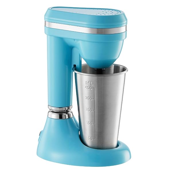 VEVOR MILKSHAKE MAKER, 100W MILK SHAKE MAKER MIXER, SINGLE HEAD DRINK MIXER BLENDER MACHINE, DUAL-SPEED ADJUSTMENT MILKSHAKE BLENDER WITH STAINLESS STEEL CUP, FOR HOME, KITCHEN, BAR & BEVERAGE SHOP
