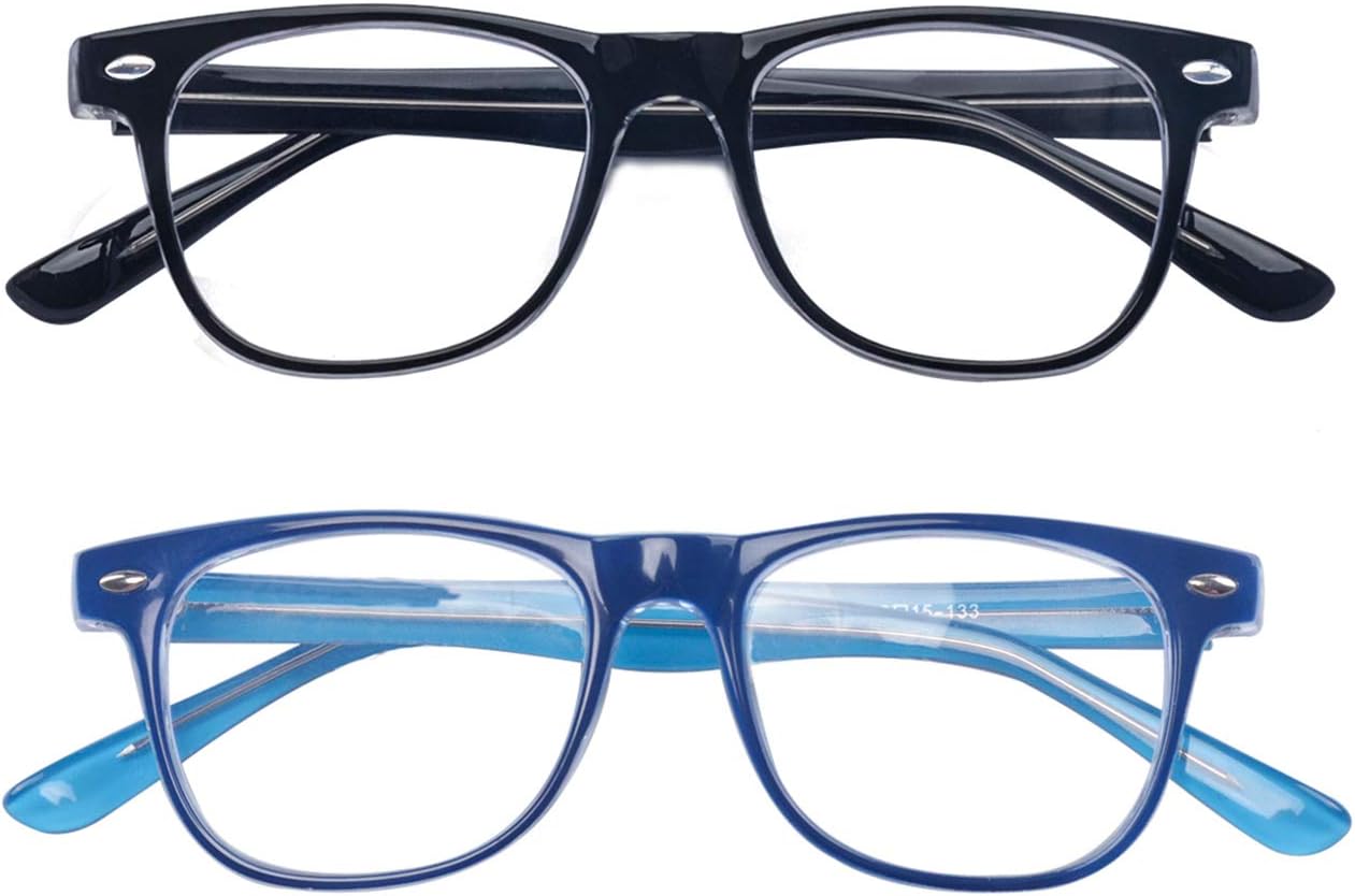Outray 2 Pack Children Kids Blue Light Filter Computer Glasses for Blocking Anti Eye Eyestrain Transparent Lens Glasses Frame Set1 - Image 3
