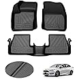 T TGBROS Custom Fit for Car Floor Mats Ford Focus 2012-2018 All-Weather Floor Mat Liners Front & Rear Row Full Set Liner Non-Slip TPE Odourless
