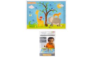 Neat Solutions Table Topper Disposable Stick-on Placemats in Reusable Package, Gender Neutral, 12" x 18", 60 Count (Pack of 1) (Styles May Vary)