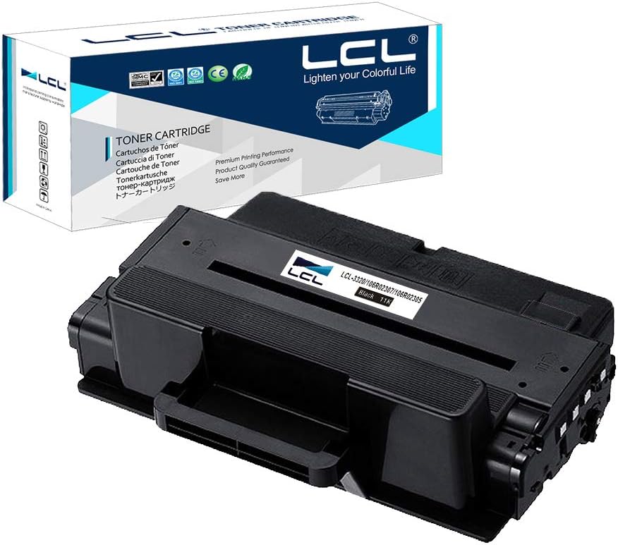 LCL Compatible Toner Cartridge Phaser 3320 106R02307 106R02305 11000 Pages Black Replacement for xerox 106R02305 Phaser 3320DNI 3320DN 3320 Printers(1 pack)