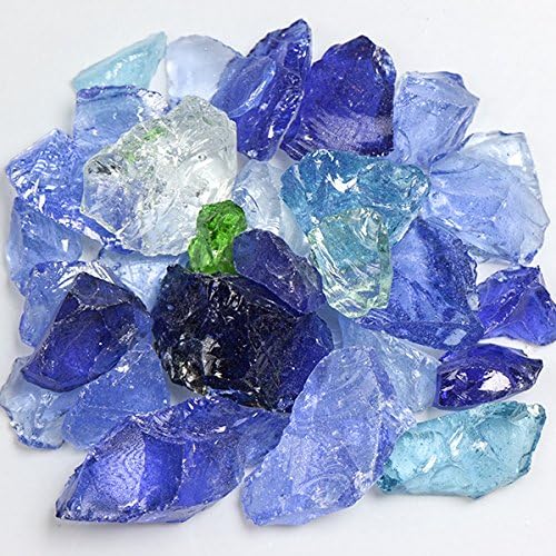 My Fireplace Glass - 5 Pound Fire Glass with Fire Pit Glass - Small, 1/4 - 1/2 Inch, River Mix