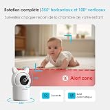 ieGeek Baby Monitor with 2 Cameras 1080P 5in Split Screen Night Vision view 4