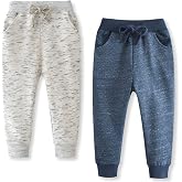Toddler Boy Girl Cartoon Pattern Sweatpants Cotton Drawstring Elastic Waist Sport Jogger Pants with Pocket Age 2T-7T