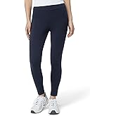 HUE Womens Wide Waistband Blackout Cotton Leggings, Assorted
