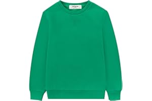 Kid Nation Kids Slouchy Soft Brushed Fleece Casual Basic Crewneck Sweatshirt for Boys or Girls 4-12 Years