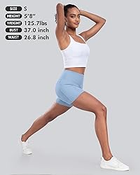 CHRLEISURE Womens Biker Yoga Shorts with