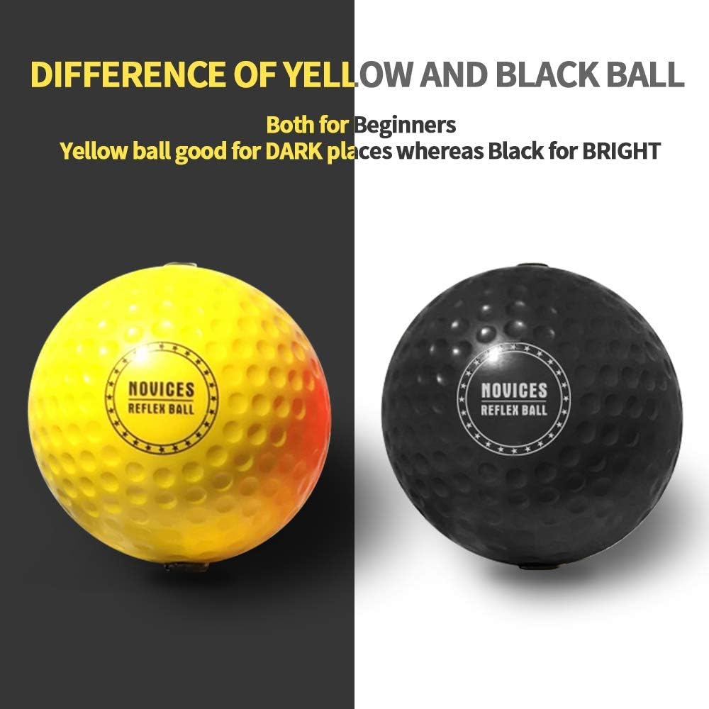 TEKXYZ Boxing Reflex Ball Family Pack | 2 Adjustable Headbands + 2 Novice Reflex Balls + 1 Veteran Reflex Ball + 1 Boxer Reflex Ball and More : Sports & Outdoors