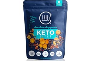 ChipMonk Keto Cookie Bites - Keto Snacks with Zero or Low Carb, Gluten-Free Keto Cookies, Nutritious, High Fat, Protein, Low Sugar Dessert Snack Foods for Ketogenic Diet or Diabetics, Macro Nutrition - 1 Pouch - 8 Bites