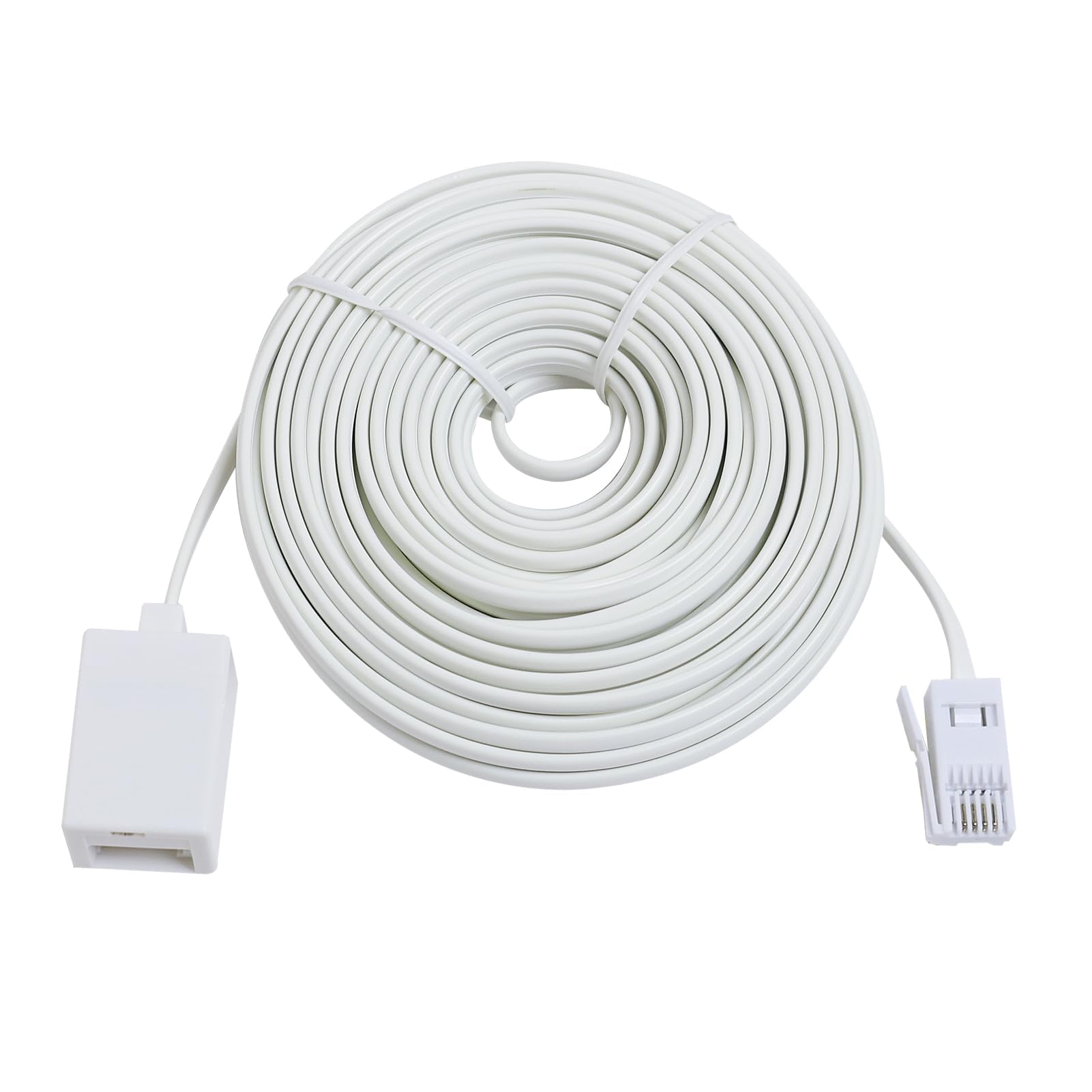 Oupdate BT Telephone Extension Cable 10M, BT Male to Female Extension Cable 6-Pin Straight Through Telephone, Phone Line Cord Compatible with UK Landline Fax and Modem Home and Office