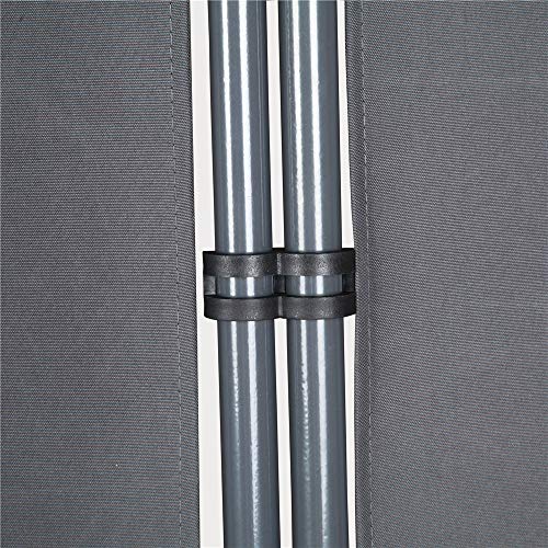STEELAID Room Divider Office Partition Classroom and Dorm Privacy Screen Double Unit (Grey) Combined Dimensions 142" W X 72" H - Thumbnail 2