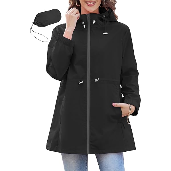 Black Canada Weather Gear Women's Long Parka Rain Jacket Women CANADA  WEATHER GEAR Women's Winter Coat