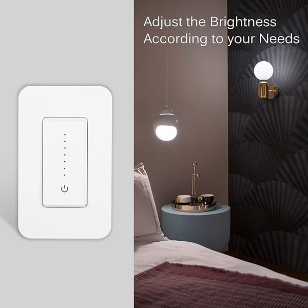 Control continuo Regulador KKmoon Wifi Smart Dimmer Switch Controlador de velocidad del ventilador compatible con Alexa Google Home con control remoto neutro de intensidad 120 V