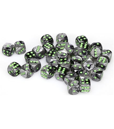 Set de dados Chessex Gémini Negro/Rojo (7 unidades) | Dungeon Marvels