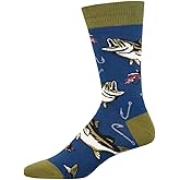 Socksmith Men's All About The Bass Crew Socks, Navy