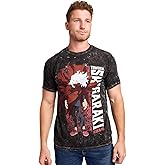 Bioworld My Hero Academia Tomura Shigaraki Men's Black Mineral Wash Oversized Crew Neck Short Sleeve T-Shirt