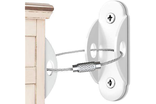 4our Kiddies 6 Pack Furniture Wall Anchors, Anti Tip Furniture Anchors for Baby Proofing, Secure 400 Pound Furniture to Wall